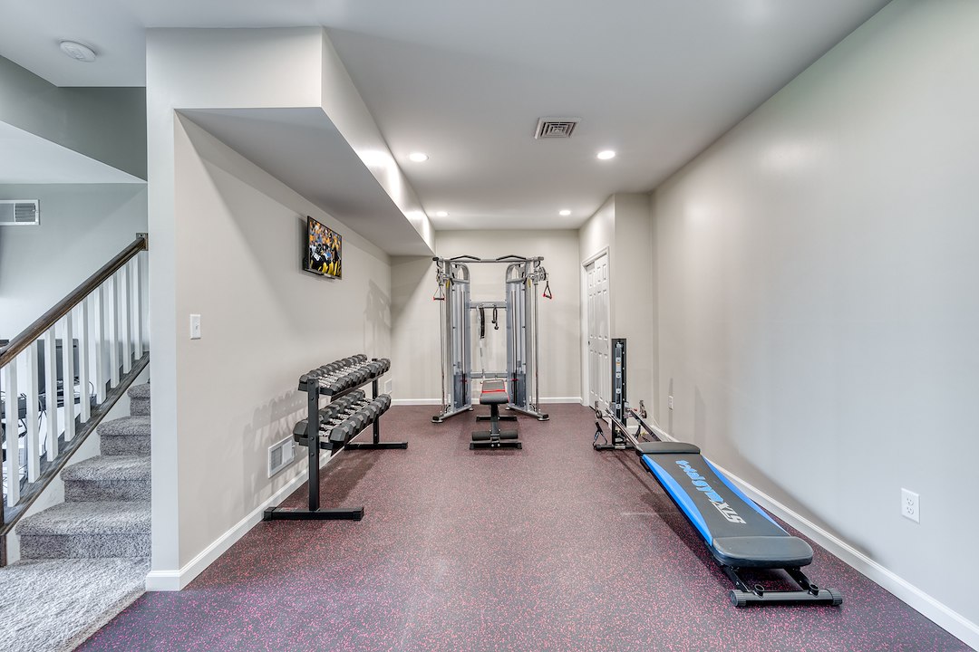 Basement Workout Room & Bathroom in New Freedom, PA 